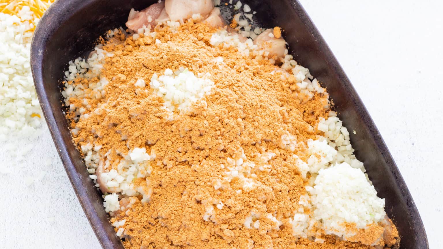 taco seasoning sprinkled on top 