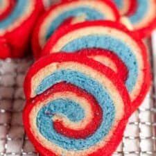 4th of July Cookies (Red White and Blue Pinwheel Cookies)-image