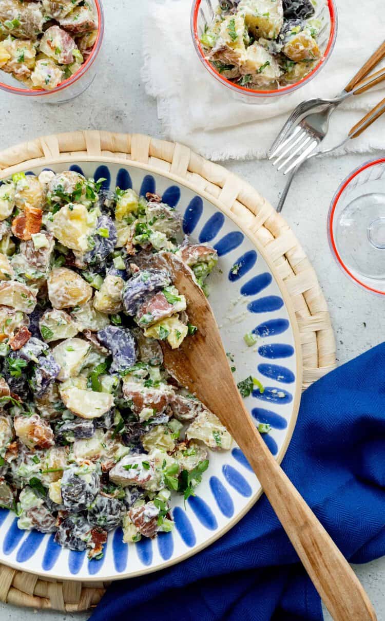 Red White and Blue Cheese Potato Salad