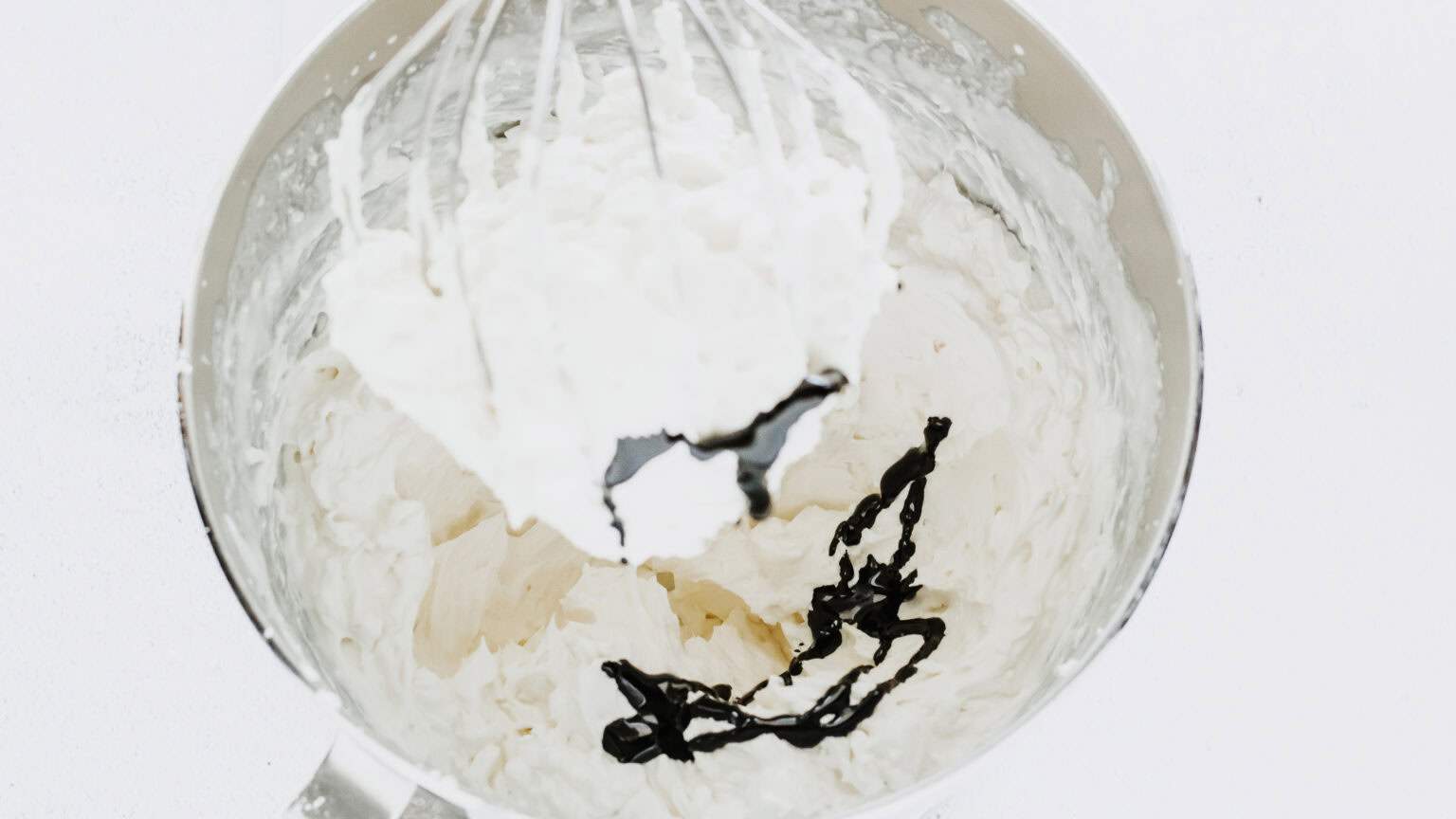 black food coloring added to cheesecake batter