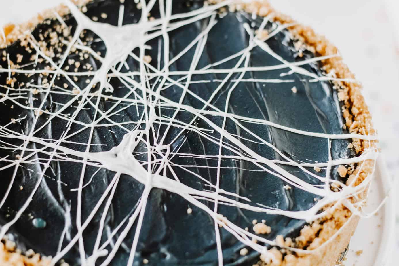 spiderweb cheesecake creepy halloween dessert