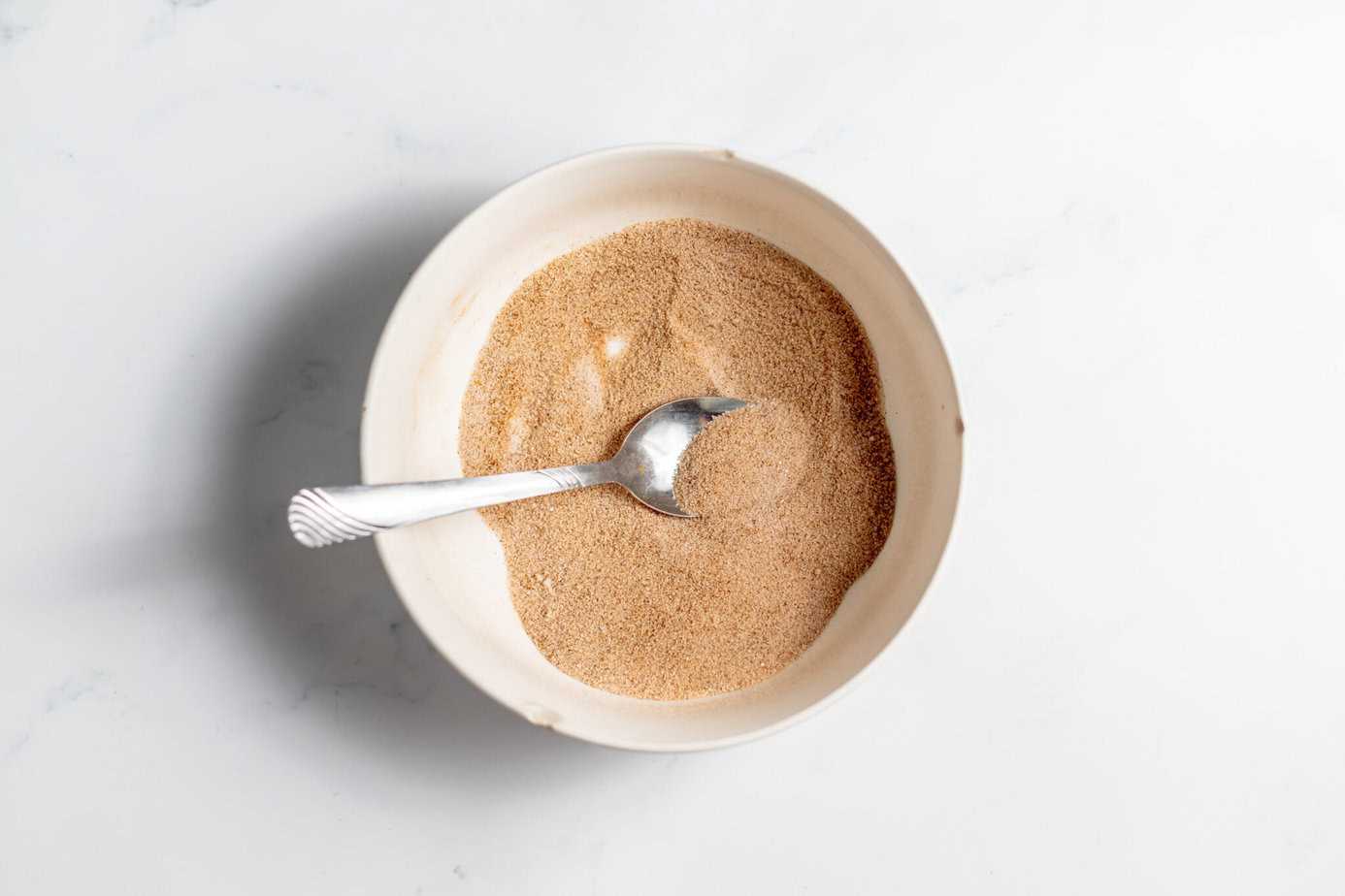 cinnamon sugar mixed up in a bowl