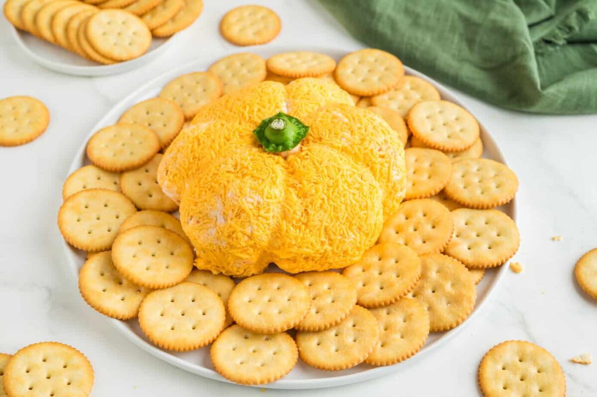 pumpkin shaped cheese ball