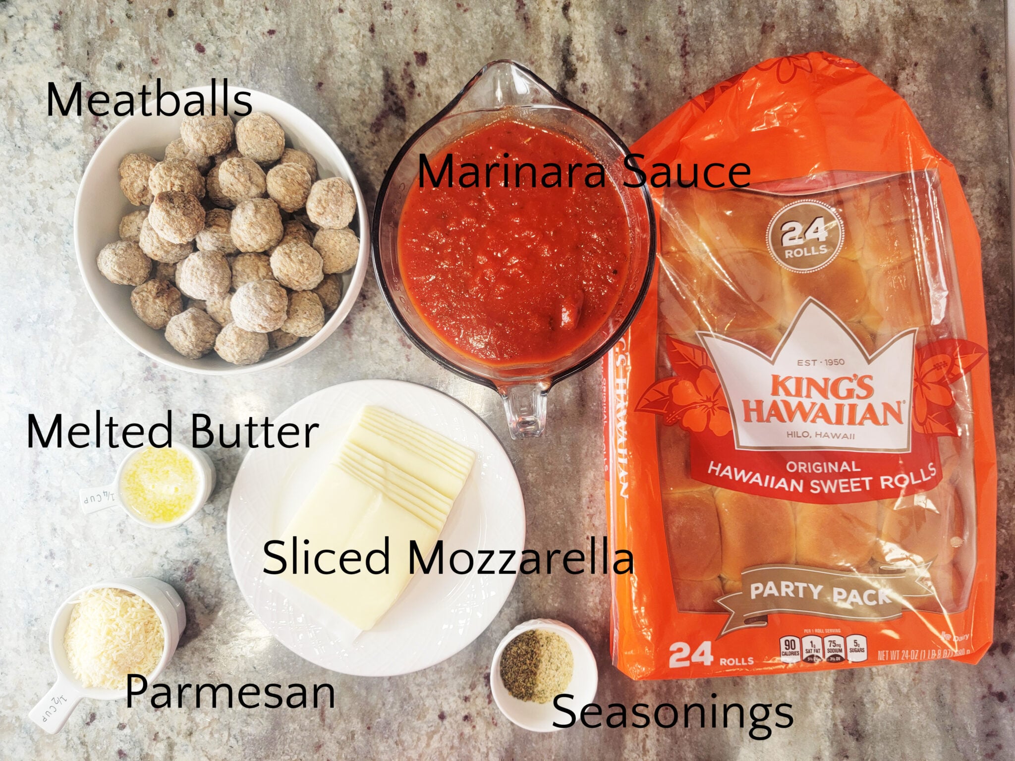 Meatball slider ingredients