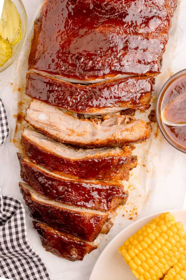 sliced st louis ribs