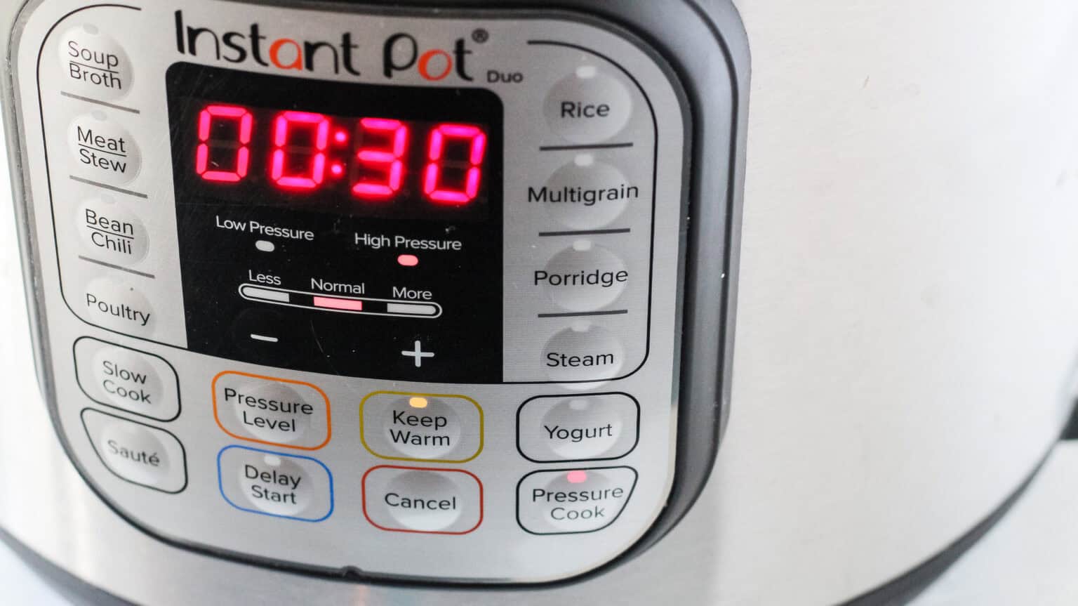 setting Instant Pot timer