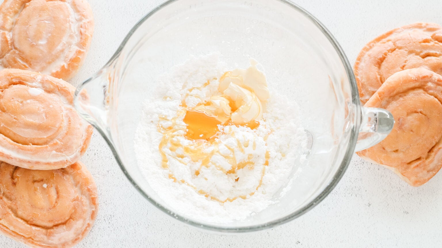 honey glaze ingredients in bowl