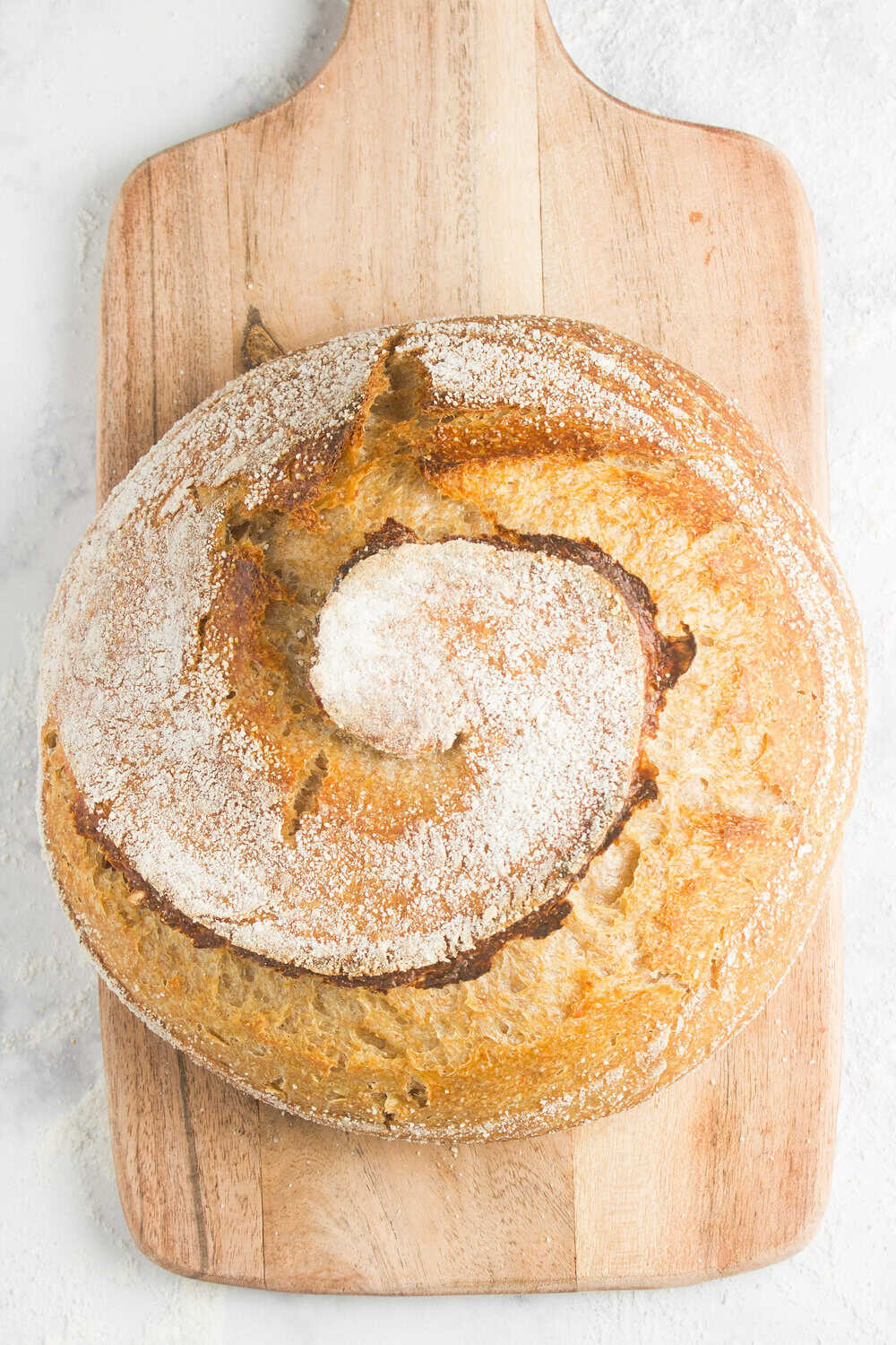 sourdough on cutting board