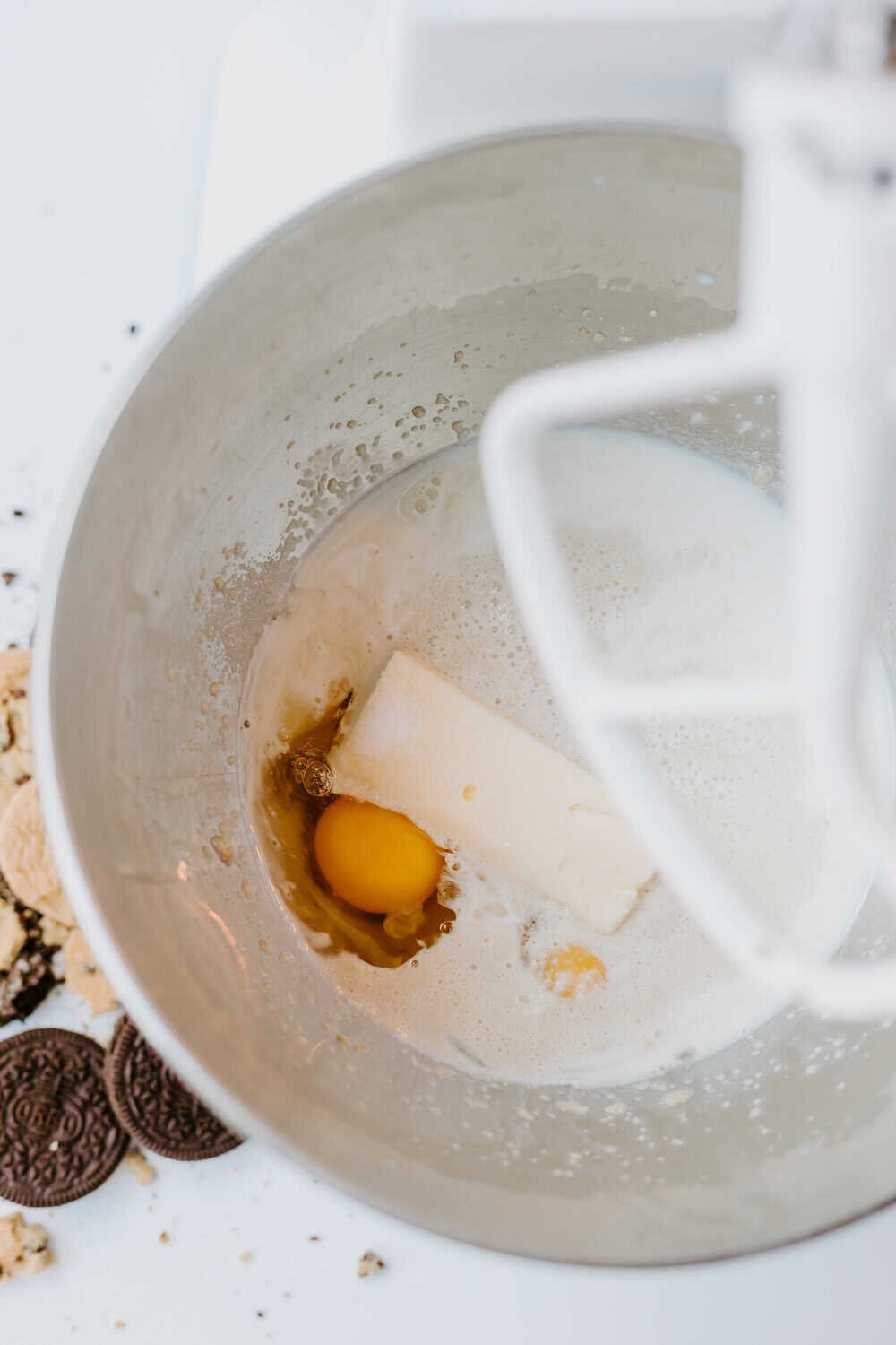 eggs and softened butter added to yeast
