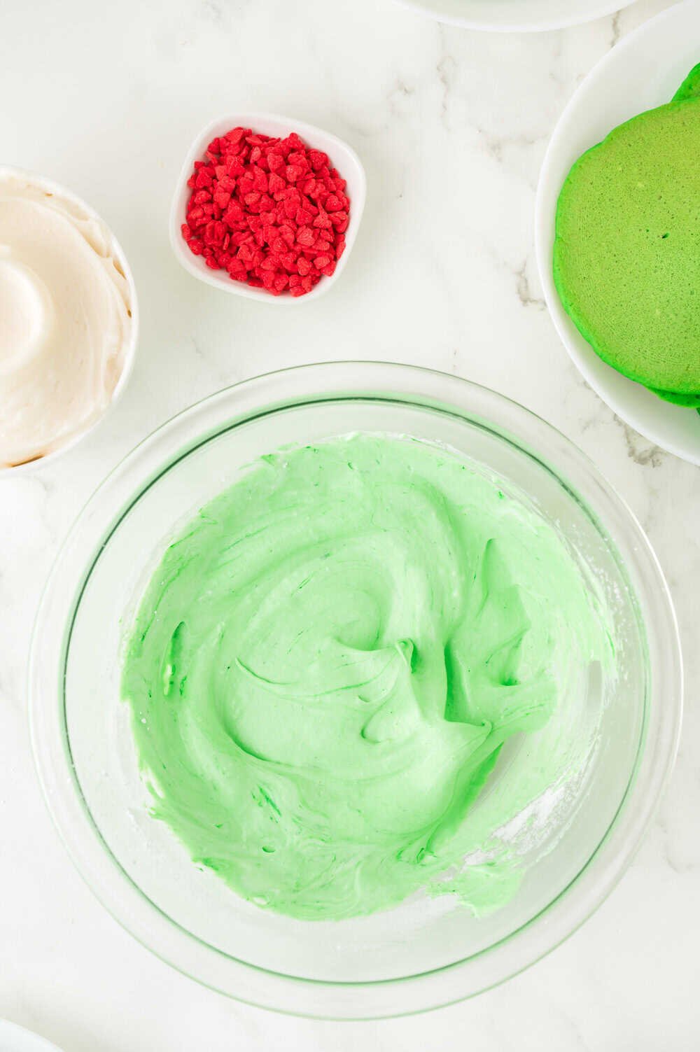 green whipped cream