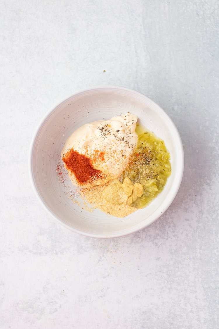 burger sauce ingredients in a small bowl