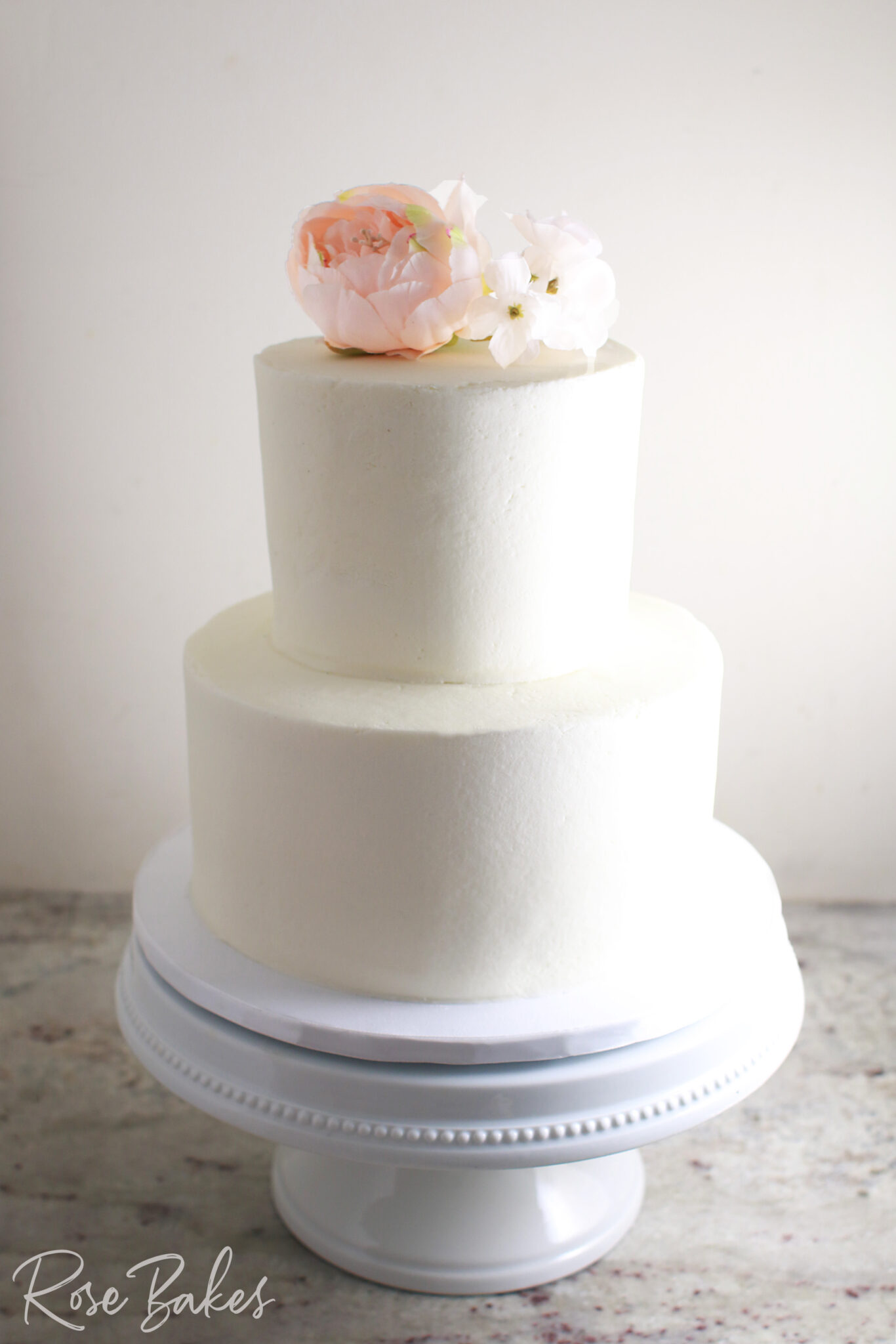 Smooth Buttercream Wedding Cake