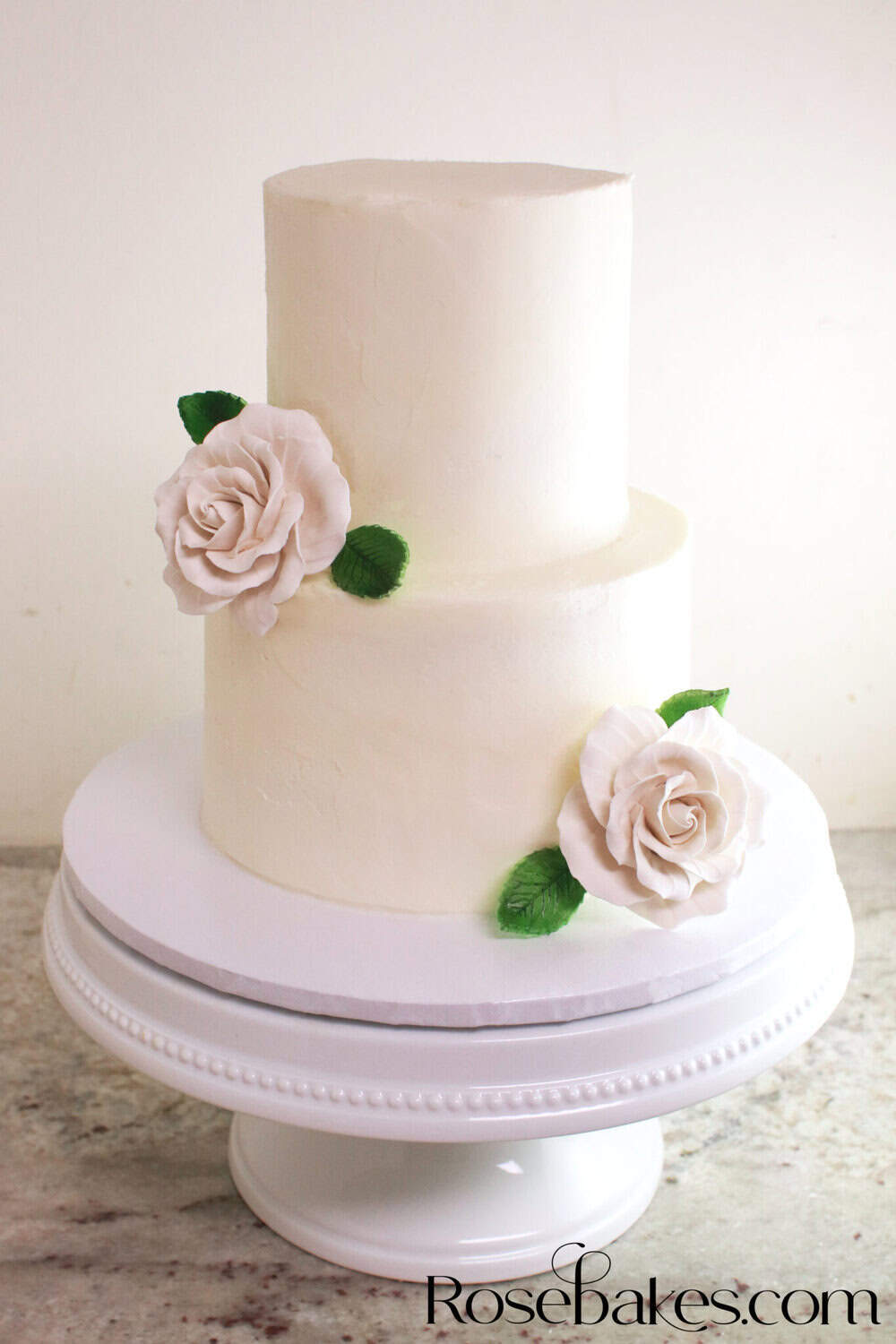 Classic Smooth White Buttercream 90th Birthday Cake
