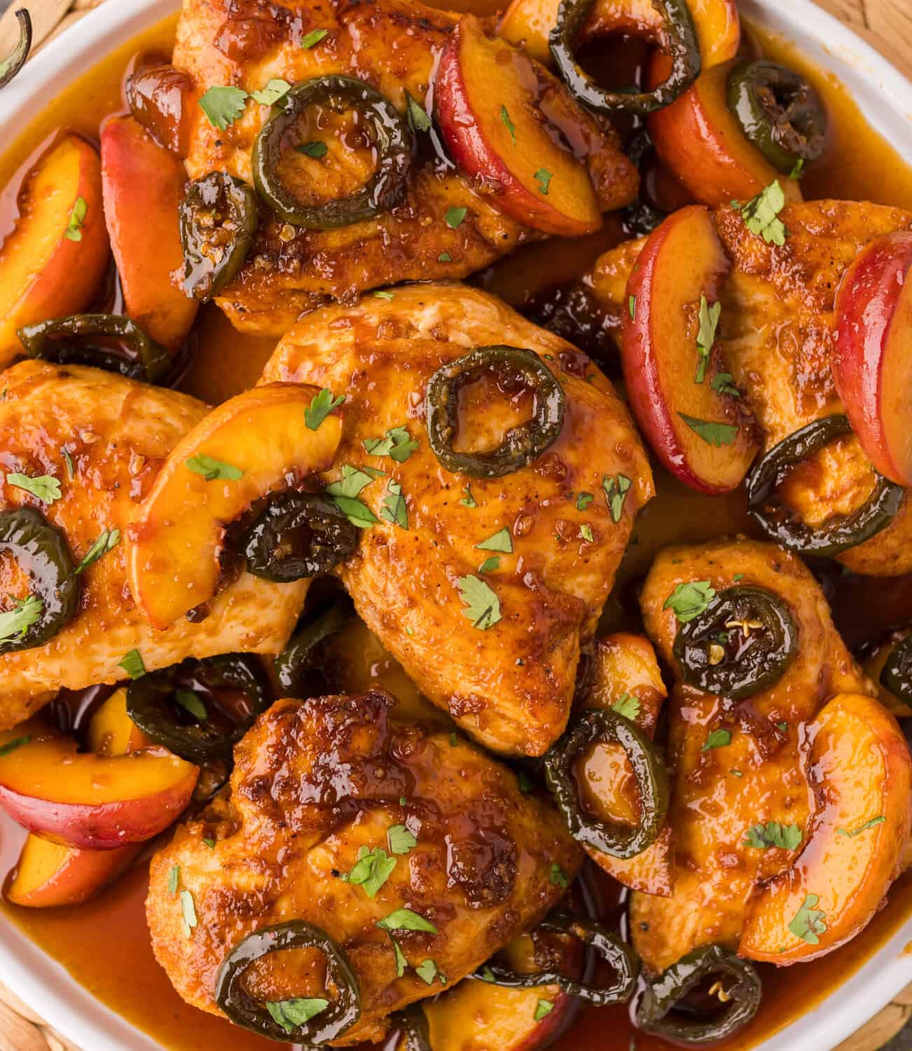 jalapeno chicken with peaches