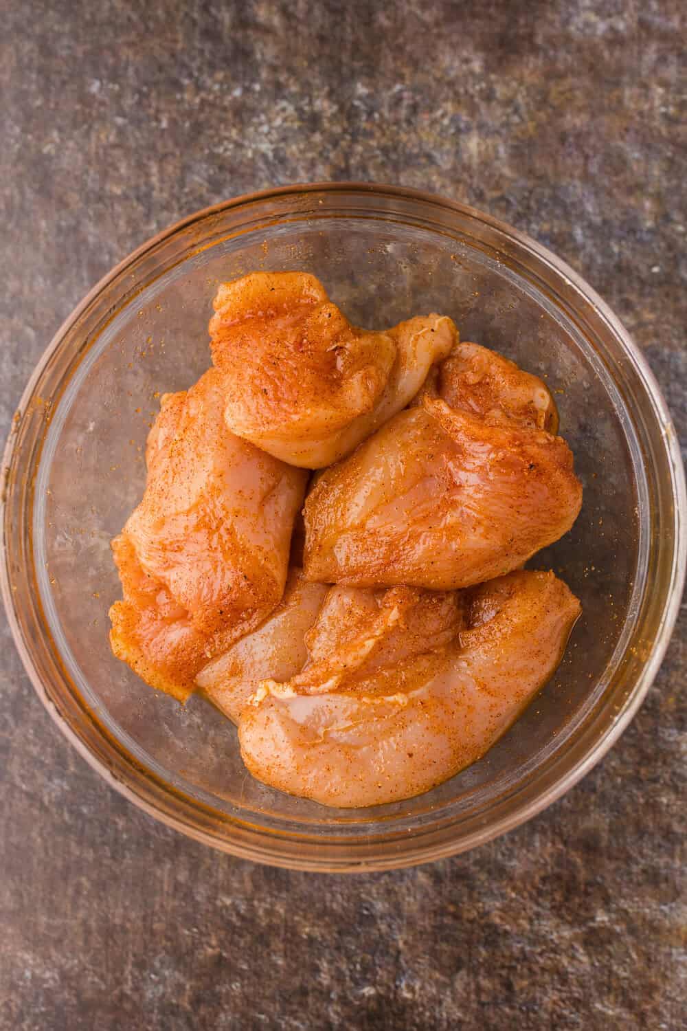seasoned chicken in a bowl