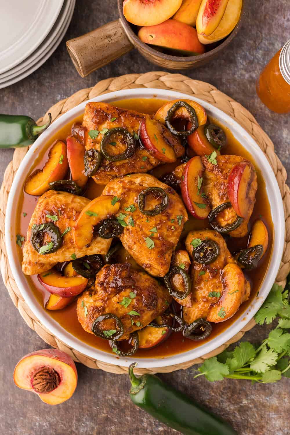 Jalapeno Chicken with Peaches