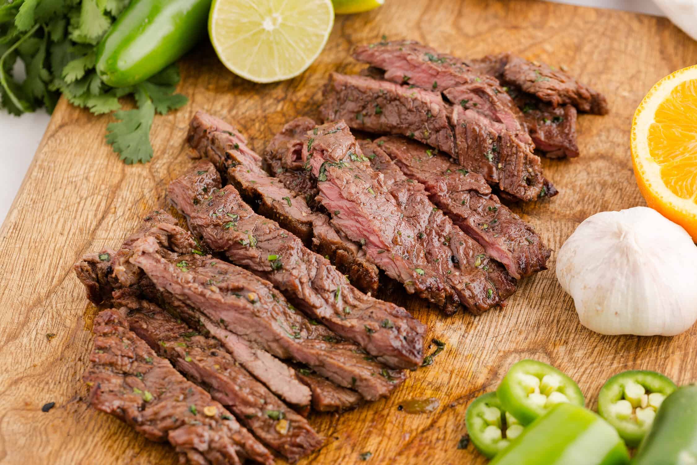 sliced carne asada