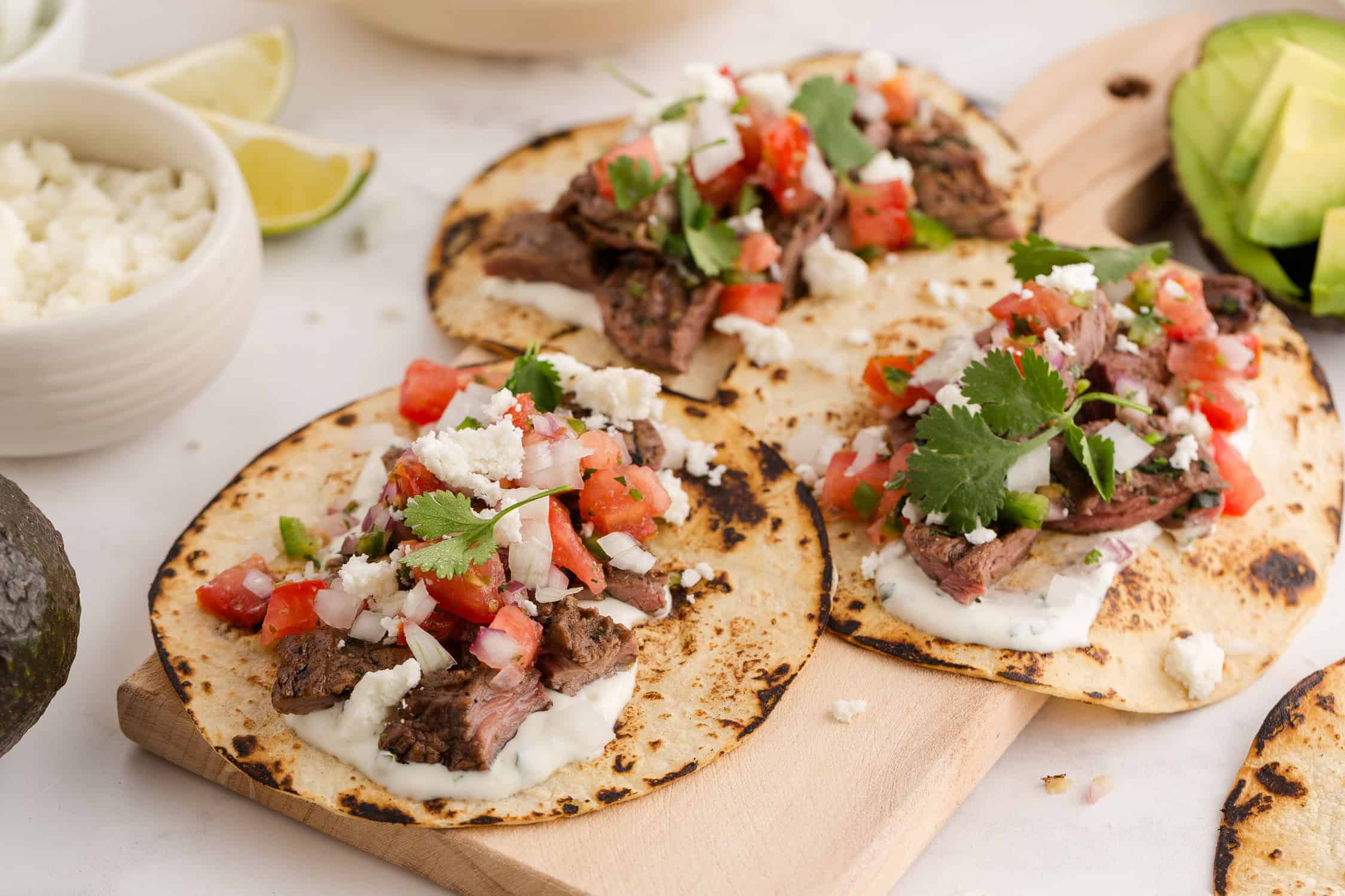 carne asada street tacos