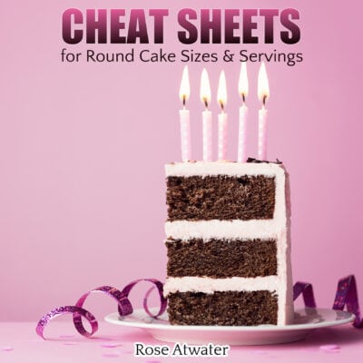 cheat sheets for round cake sizes and servings