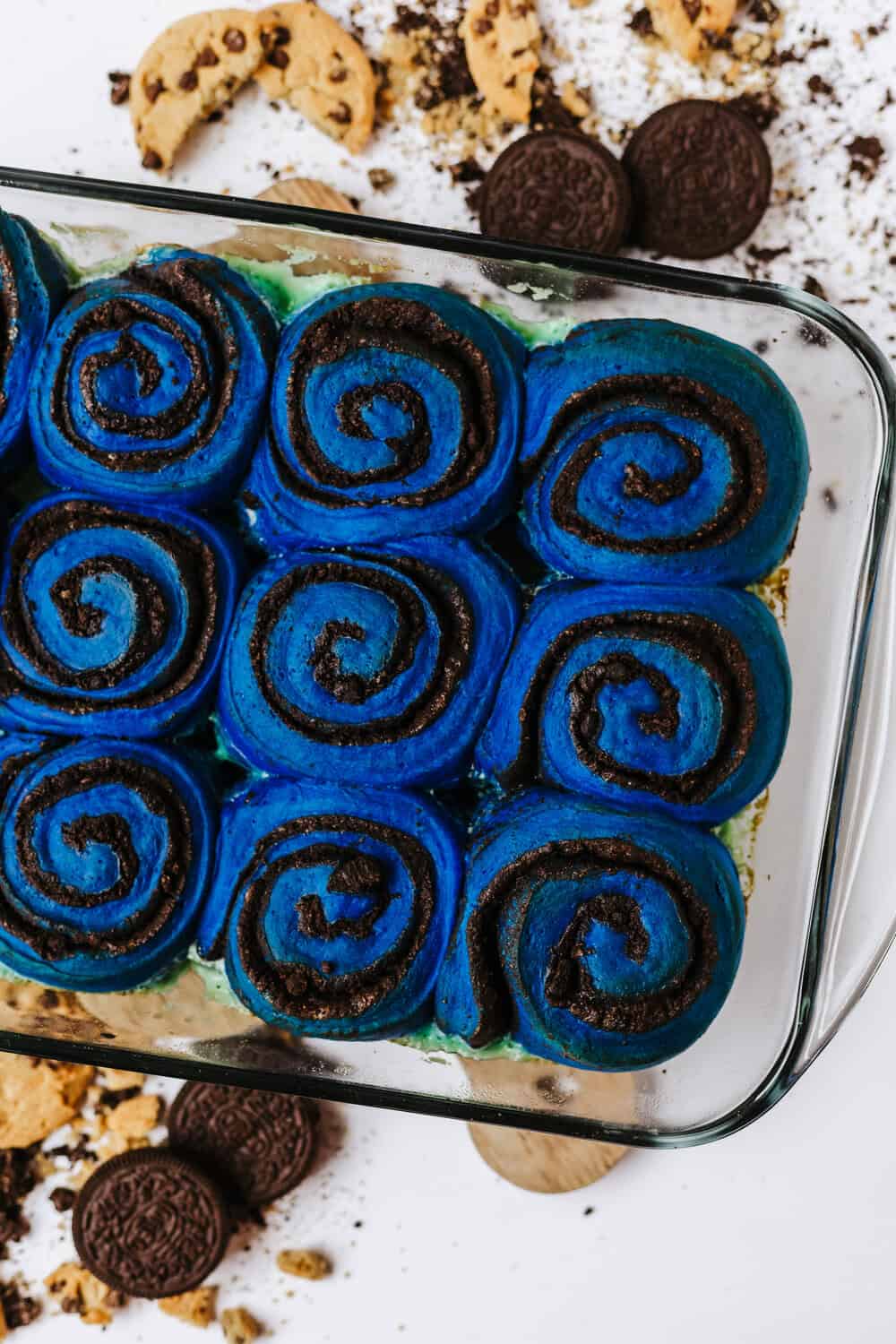 cinnamon rolls after last rising