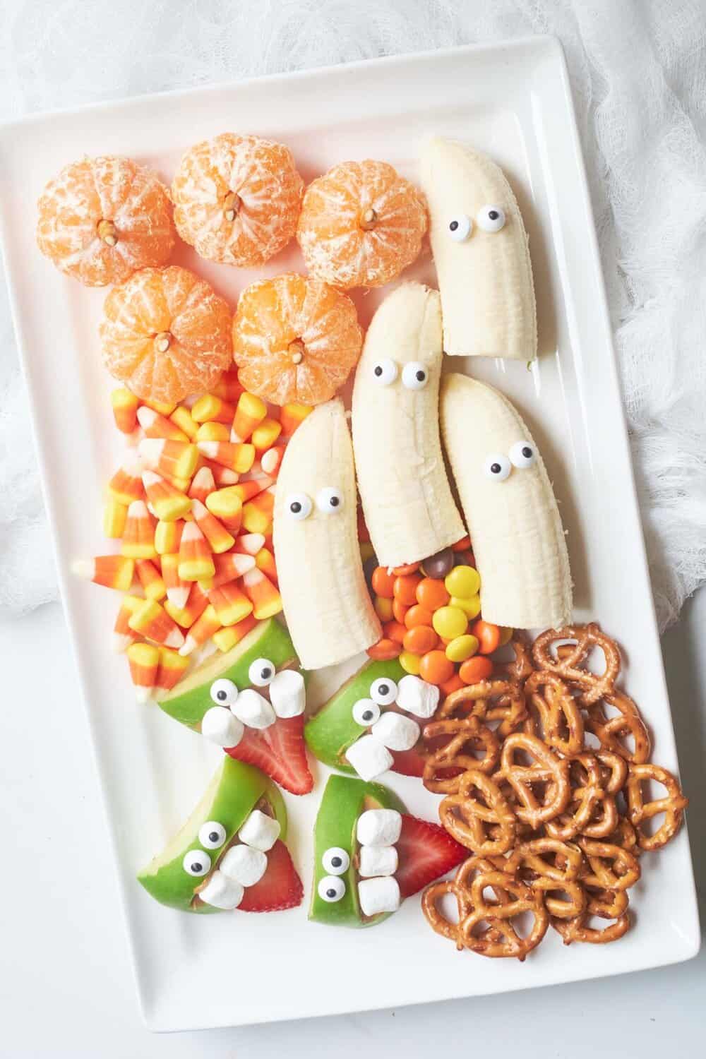 halloween spooky fruit tray