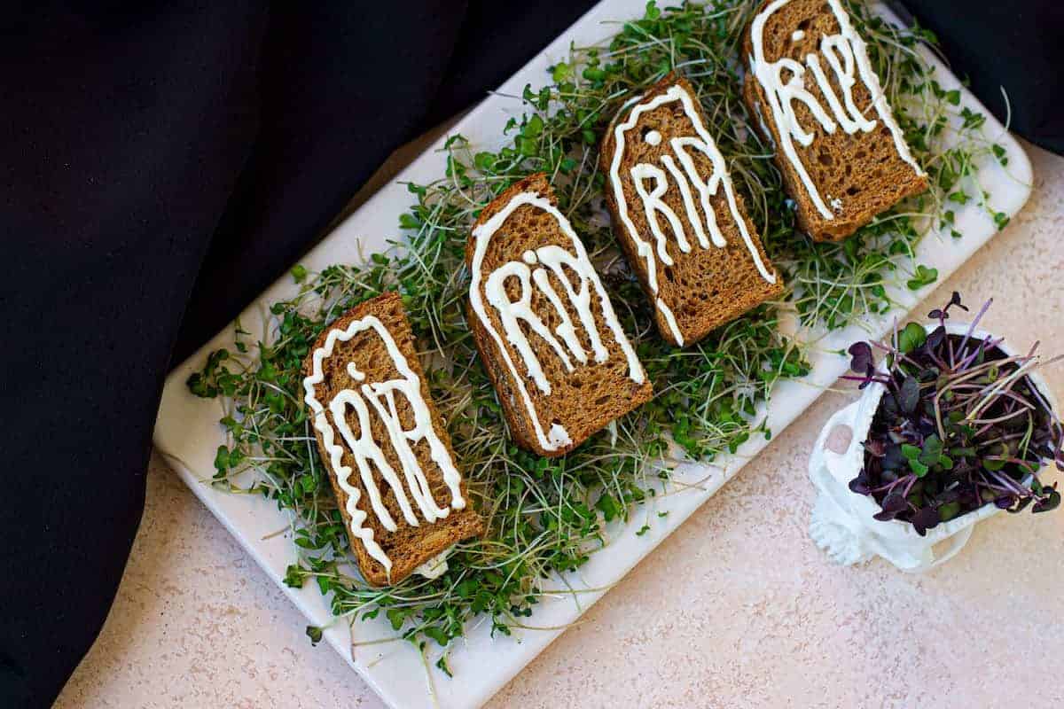 tombstone shaped sandwich