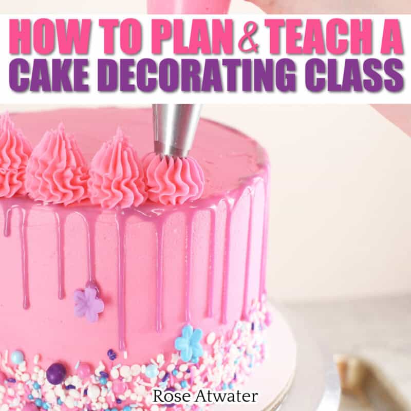 how to plan & teach a cake decorating class ebook cover