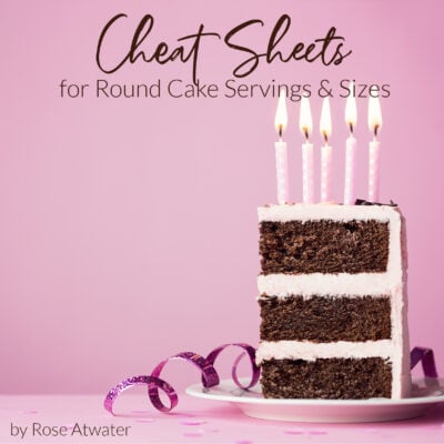 cheat sheets for round cake servings and sizes ebook cover