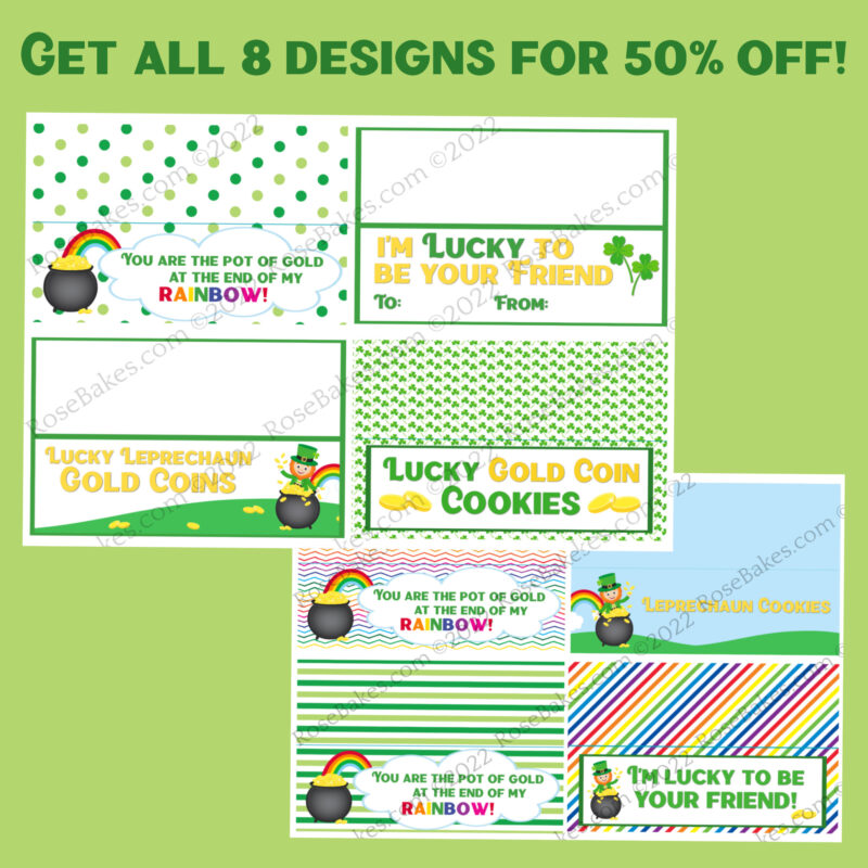 St Patrick's Day Treat Bag Toppers