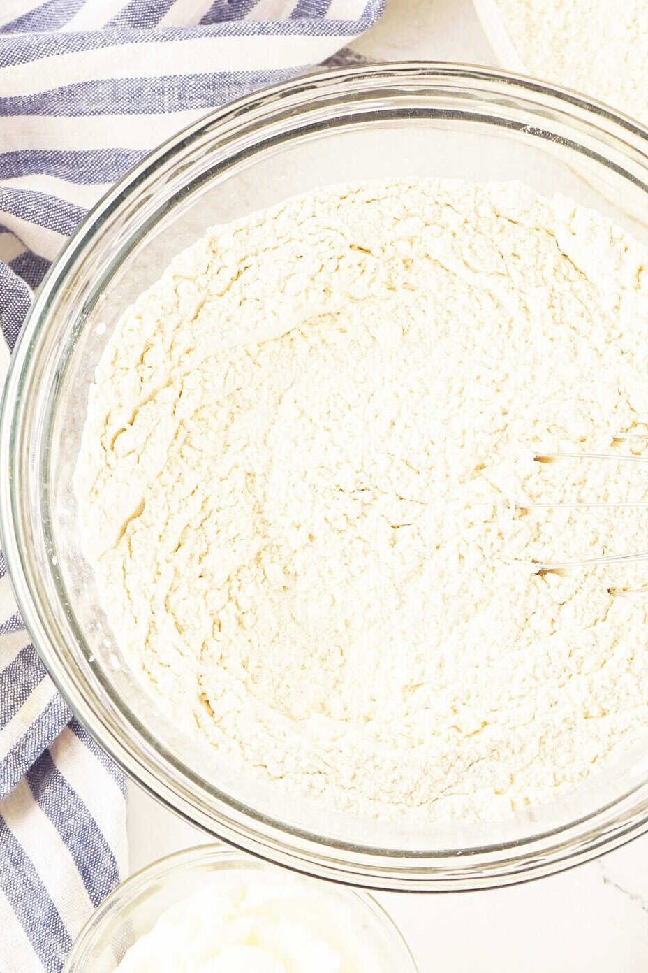 whisking together dry ingredients