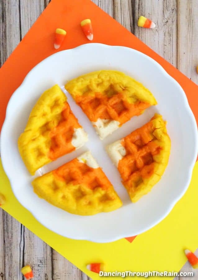candy corn waffles