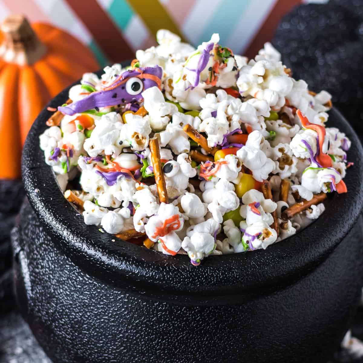 Creepy Halloween Popcorn Mix