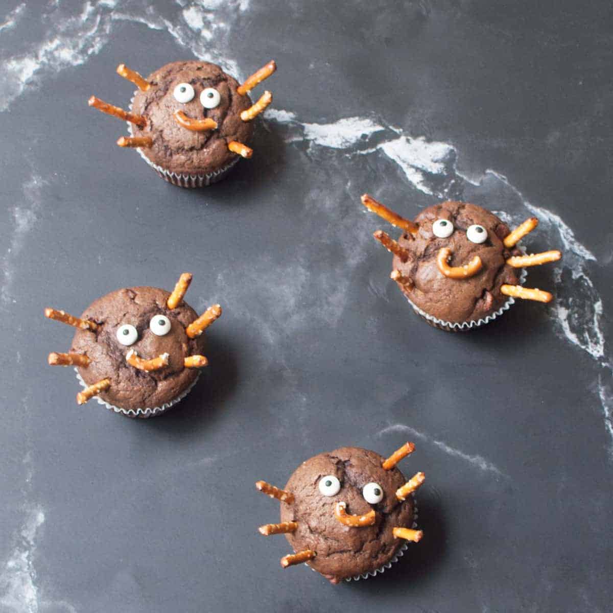 spider halloween muffins