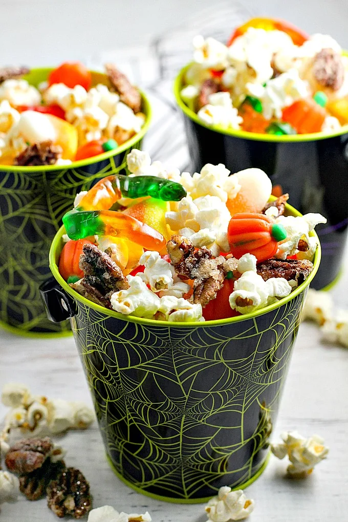 Monster Munch Popcorn with Gummy Worms