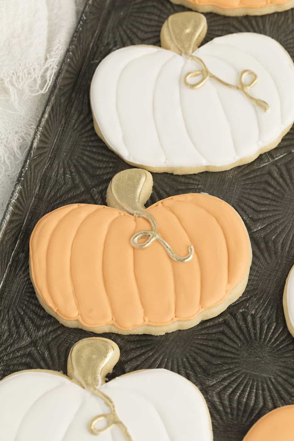 pumpkin cookies with gold