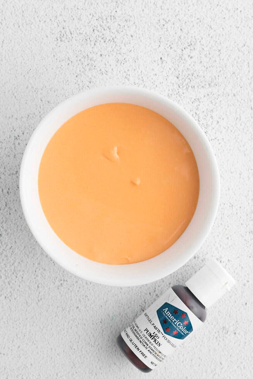 orange royal icing