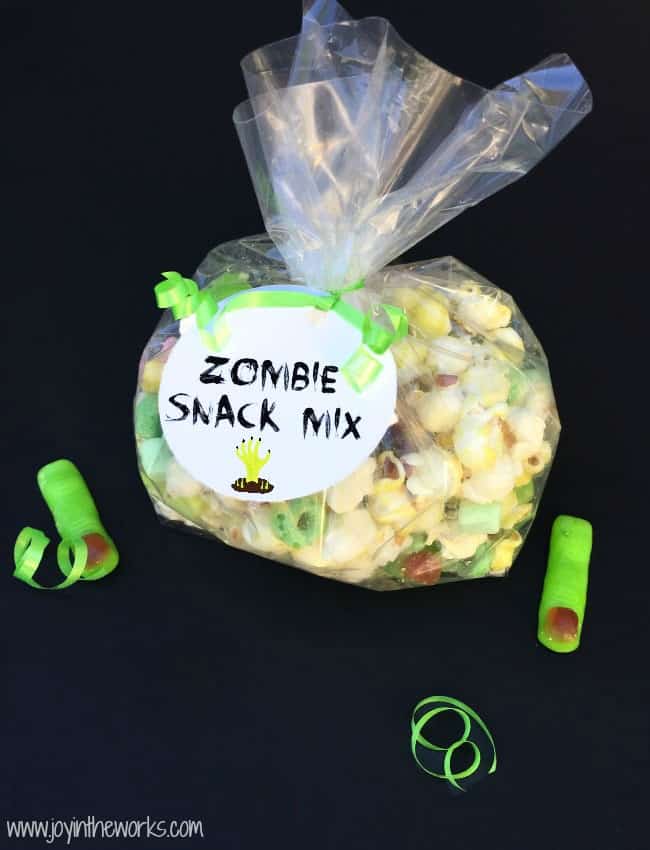 Zombie Snack Mix with Gummy Eyeballs
