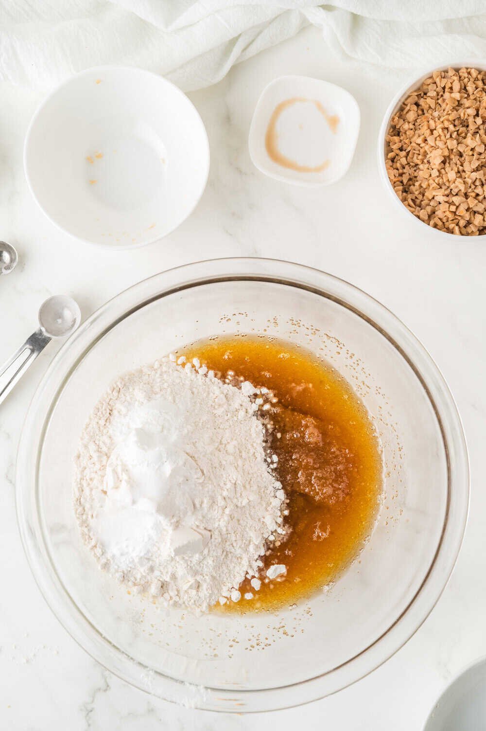 flour added to browned butter mixture