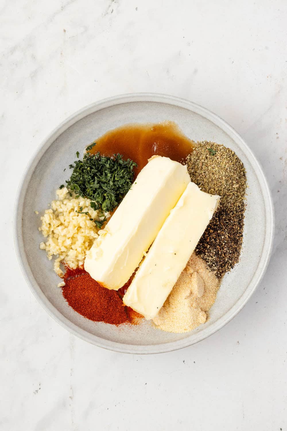 cajun butter rub ingredients in a bowl