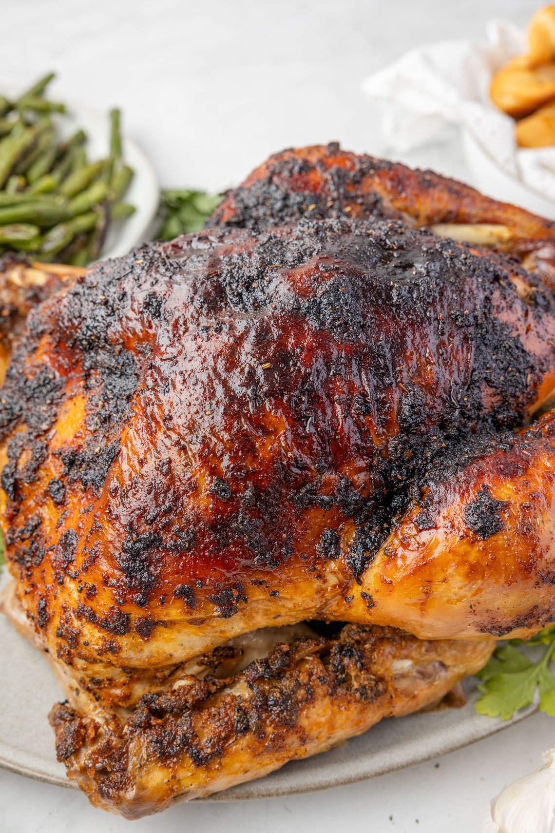 cajun turkey on a platter