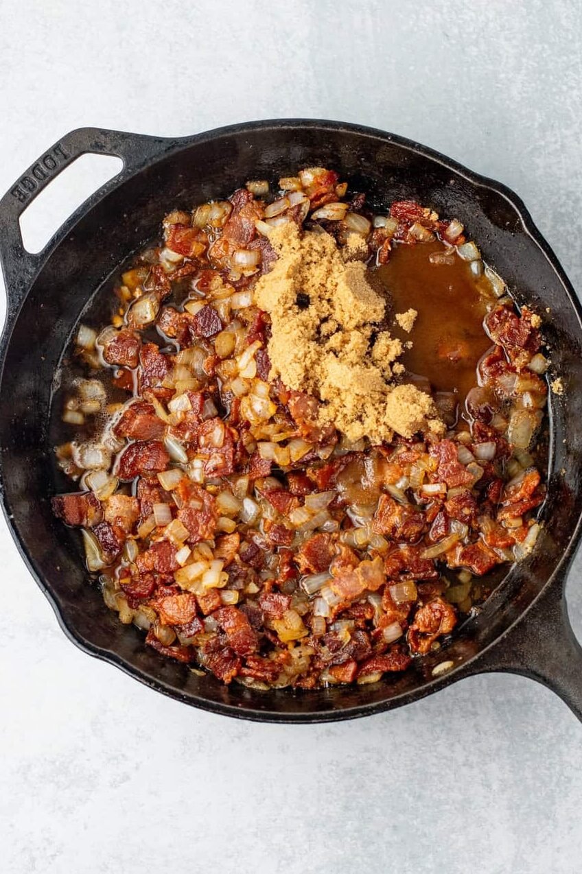 brown sugar added to bacon jam