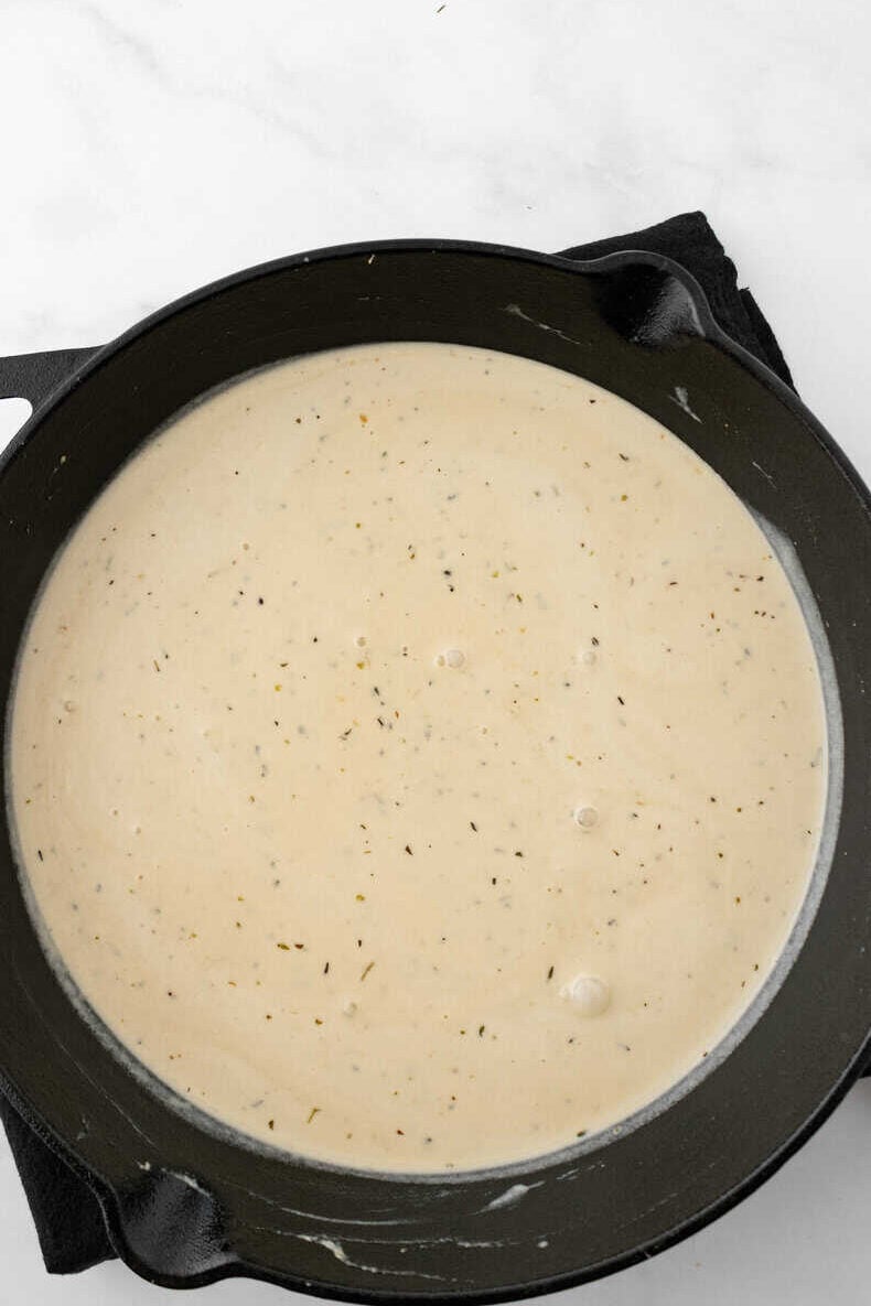 simmering sauce