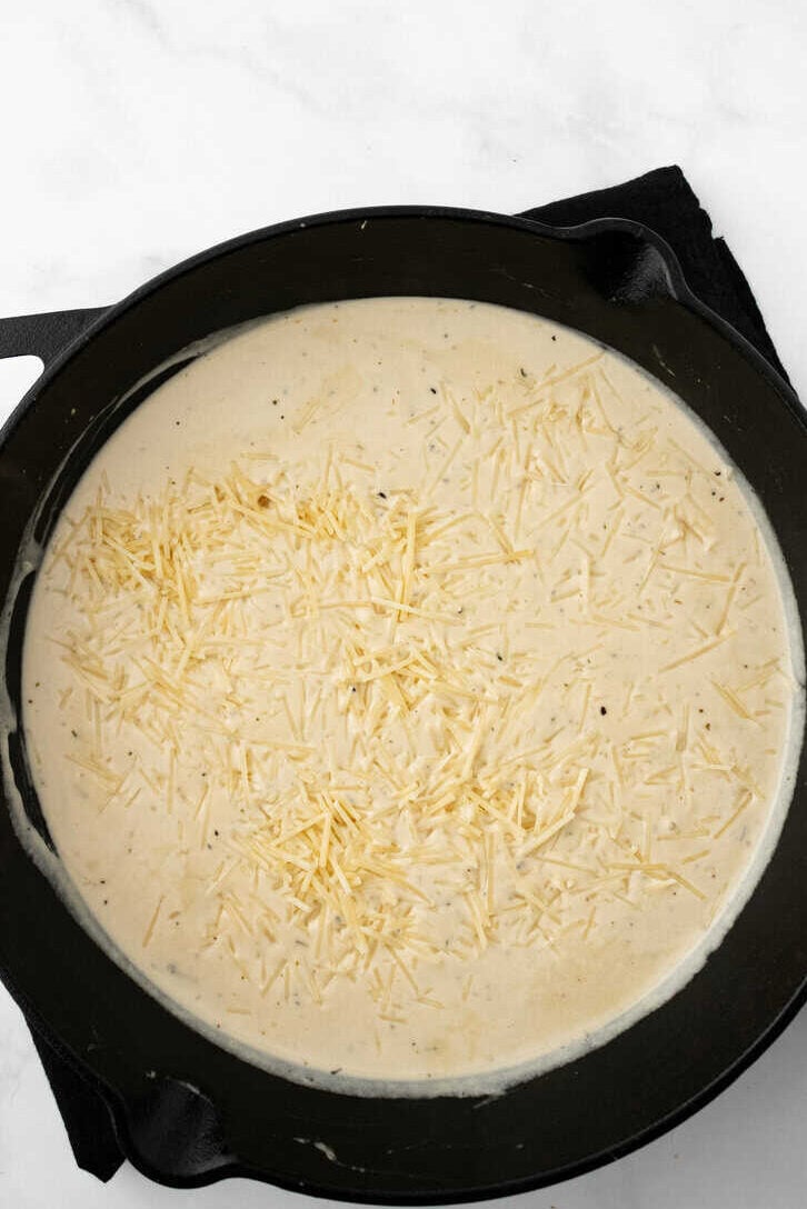parmesan added to sauce