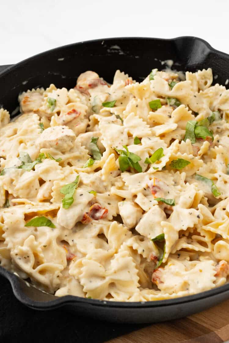marry me hchicken pasta in a skillet