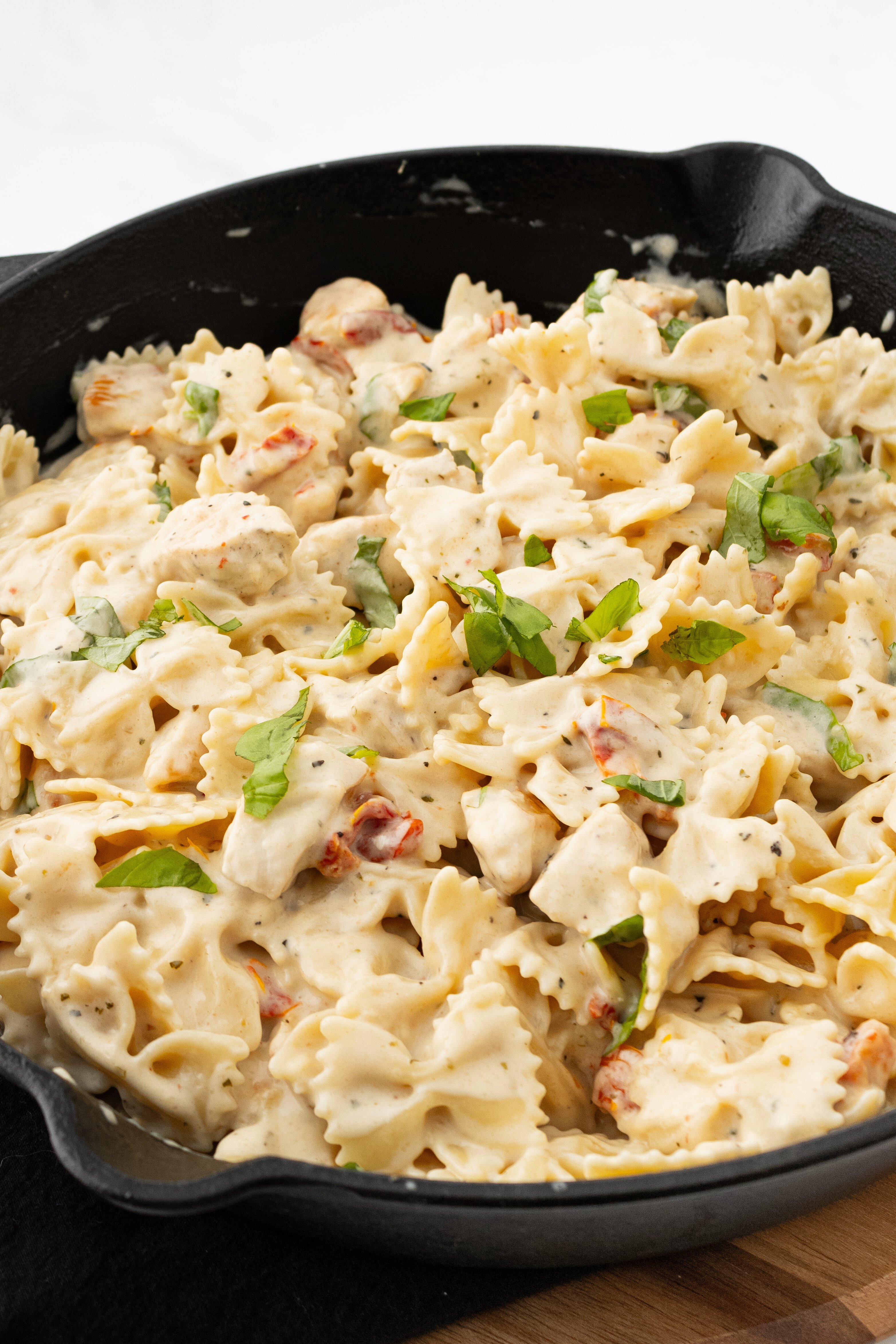 marry me hchicken pasta in a skillet