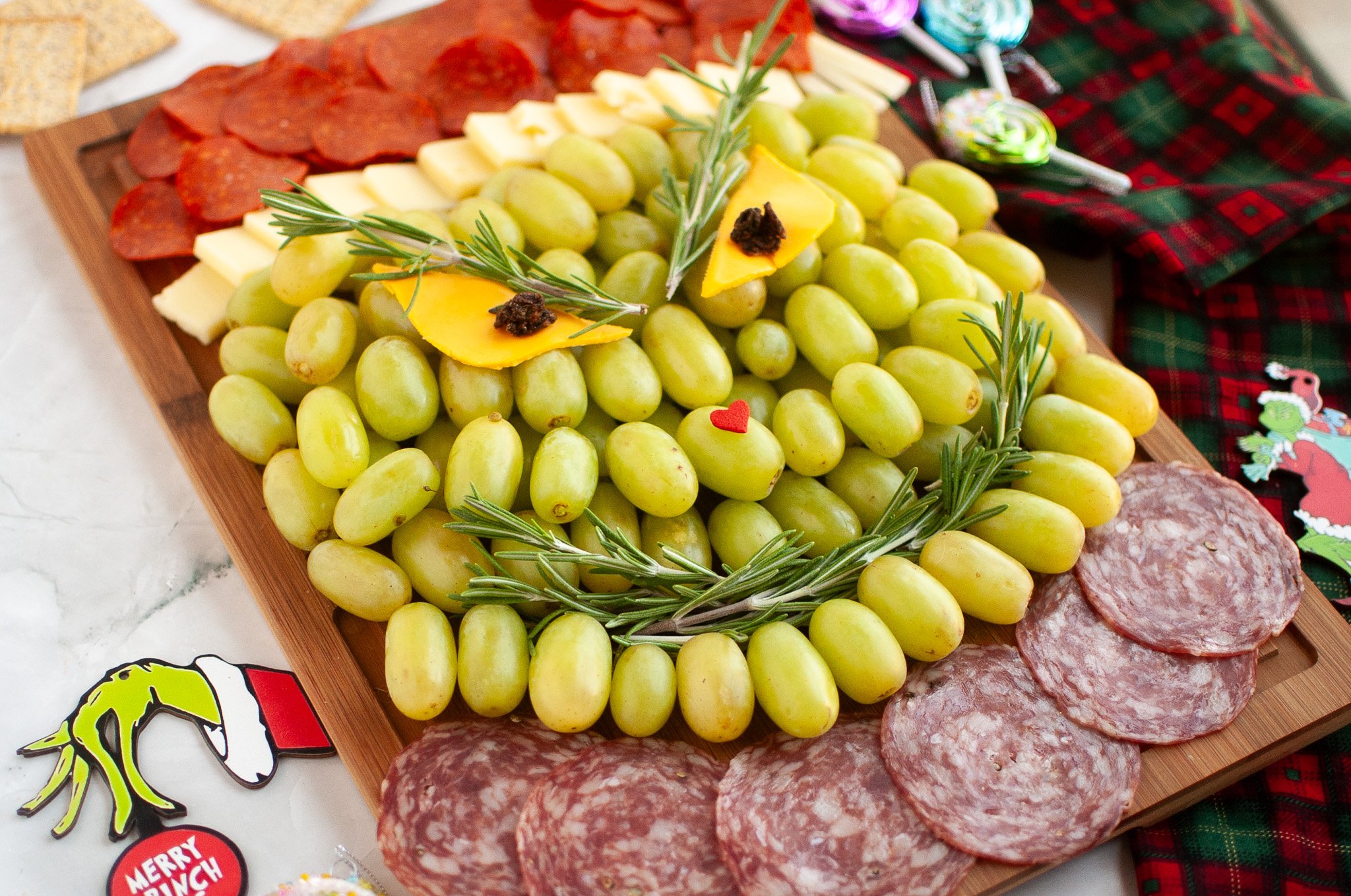 Grinch Charcuterie Board