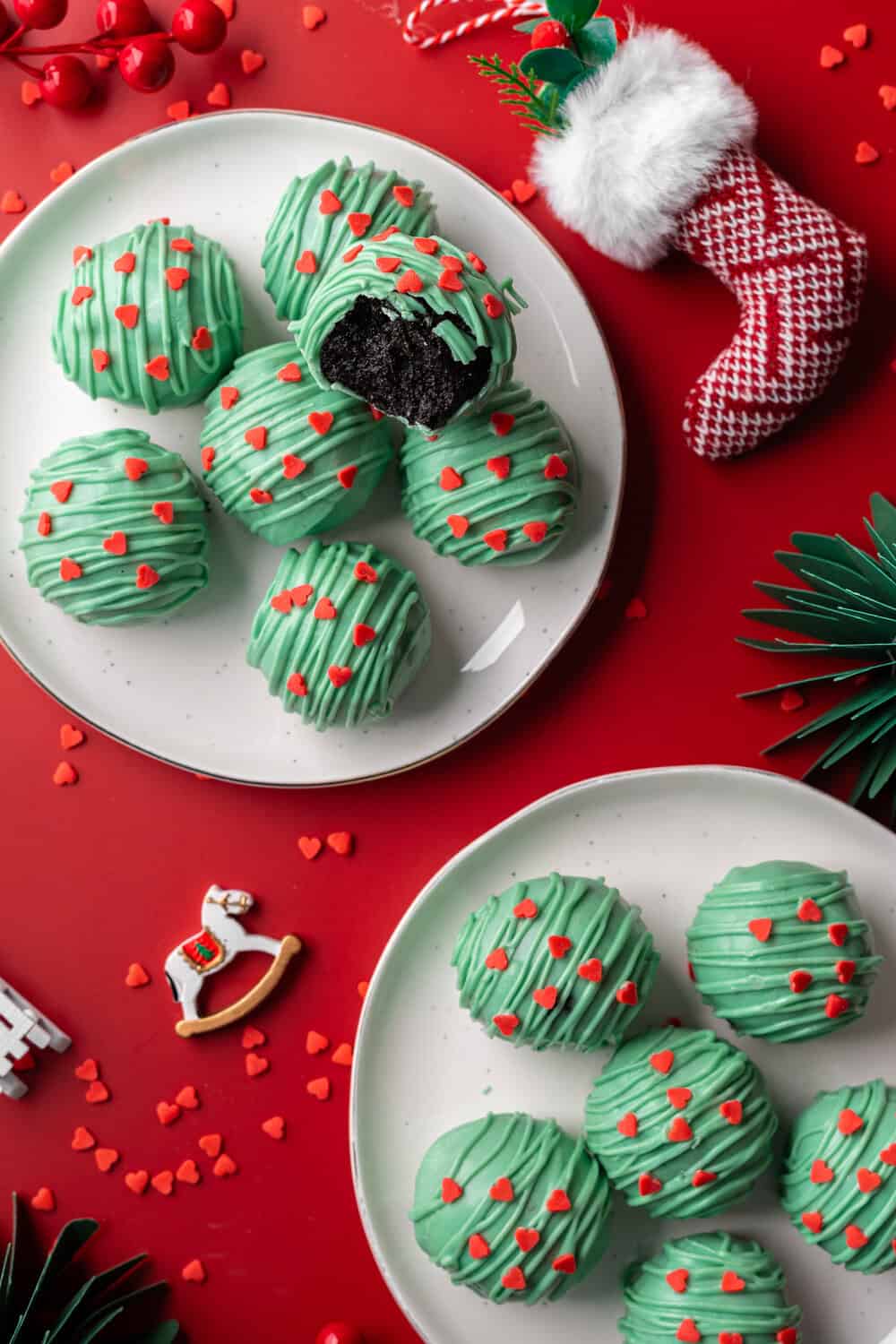grinch oreo balls