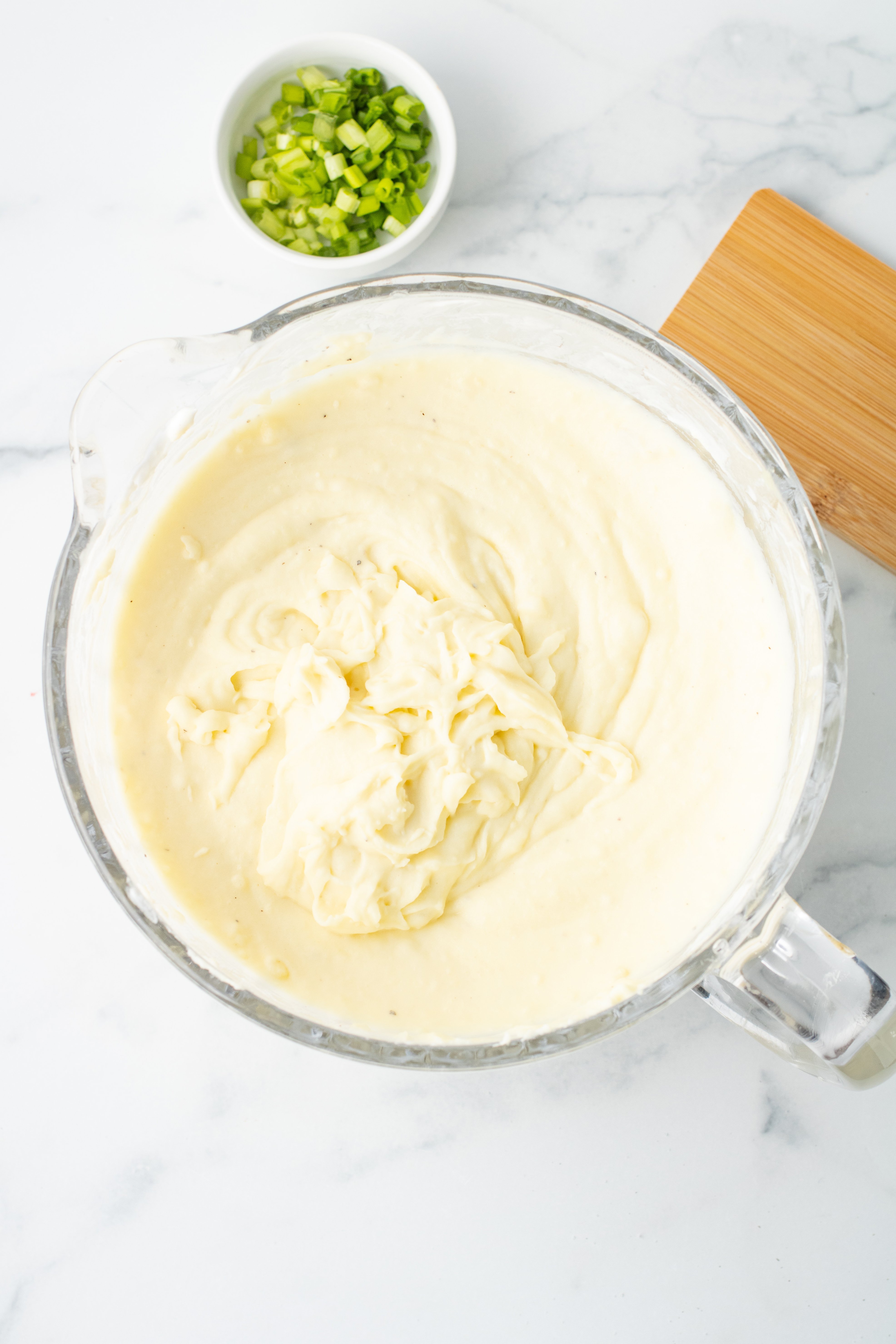 whipped potatoes in a large bowl
