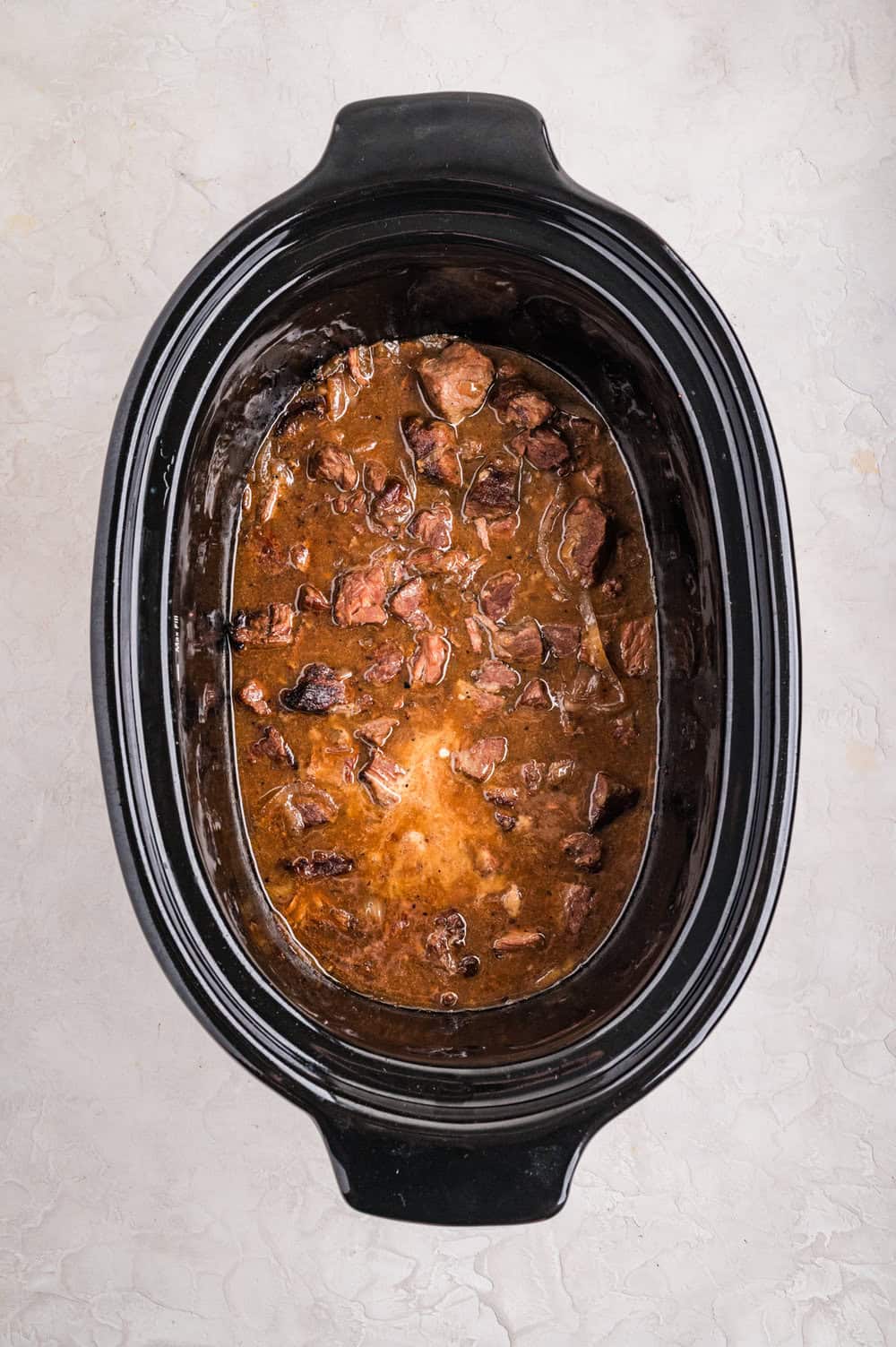 corn starch slurry added back to slow cooker