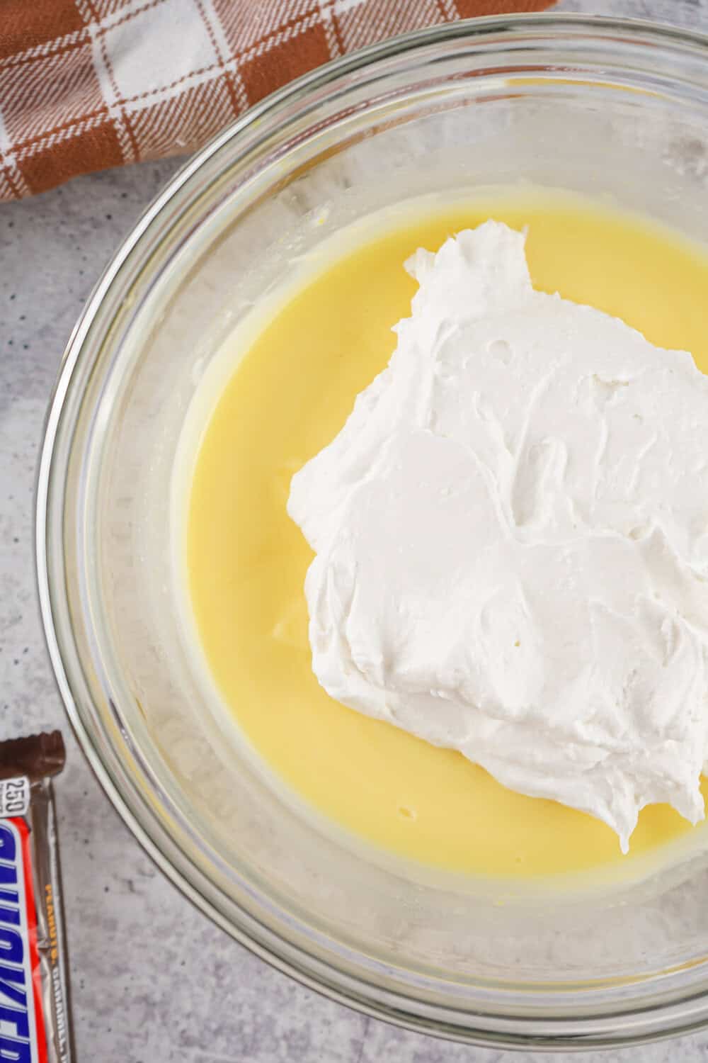 cool whip added to pudding